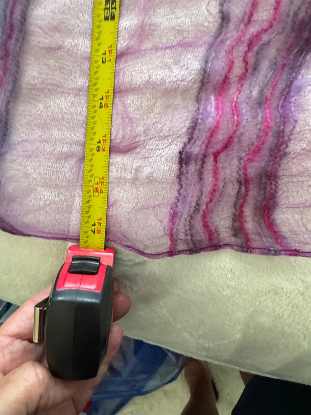 Sheer Blue and Purple Striped Scarf - Unbranded